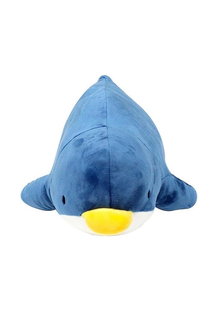 DAISO Navy Blue Penguin Hug Pillow - Image 1